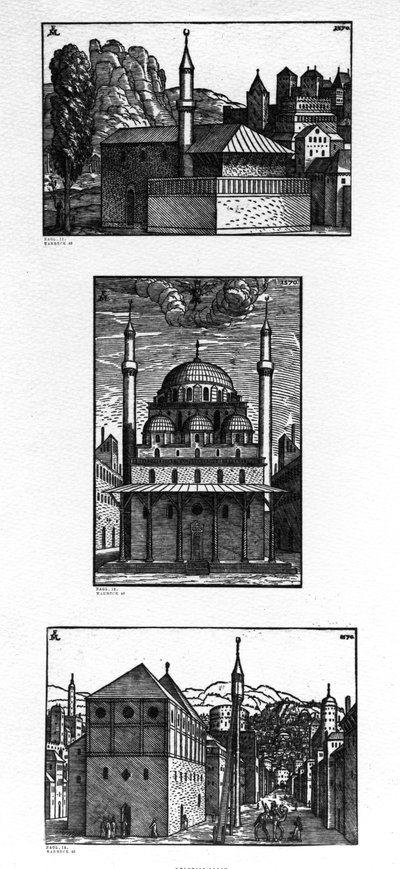 Straßen und Moscheen in Konstantinopel, 1570 von Melchior Lorck